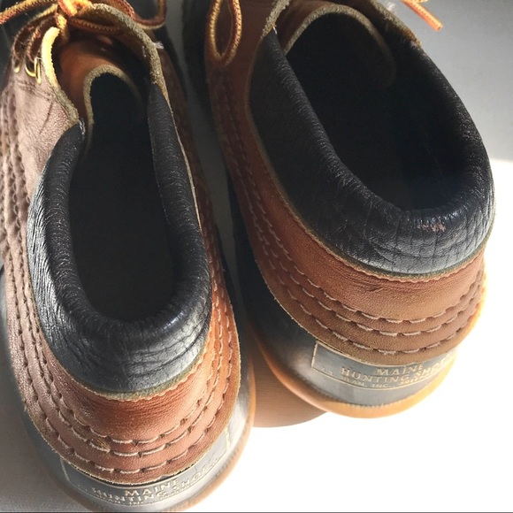 LL Bean Waterproof Duck Boot shoes 9 brown Maine - Picture 4 of 7